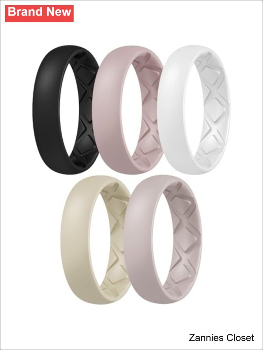 💍 Silicone Wedding Ring Band 5.5mm Wide Comfortable Breathable